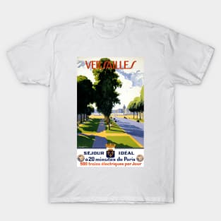 Vintage Travel Poster France Versailles T-Shirt